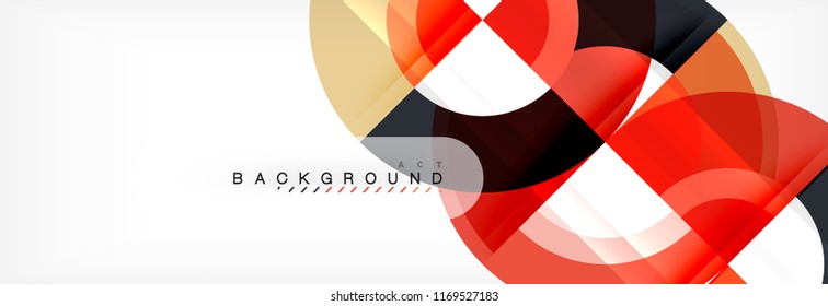 Vector circle abstract background, geometric design