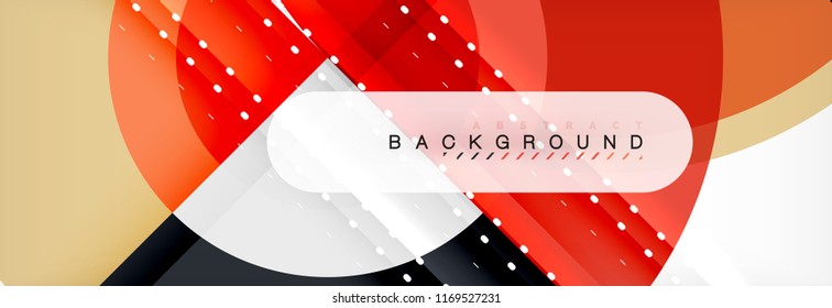 Vector circle abstract background, geometric design
