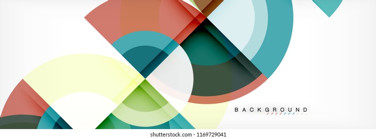 Vector circle abstract background, geometric design