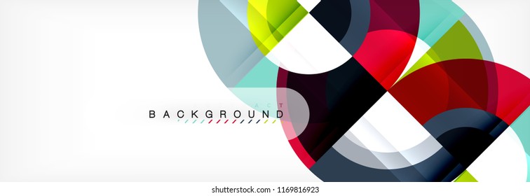 Vector circle abstract background, geometric design
