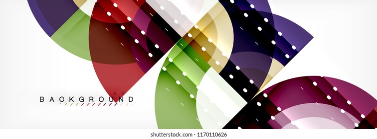 Vector circle abstract background, geometric design