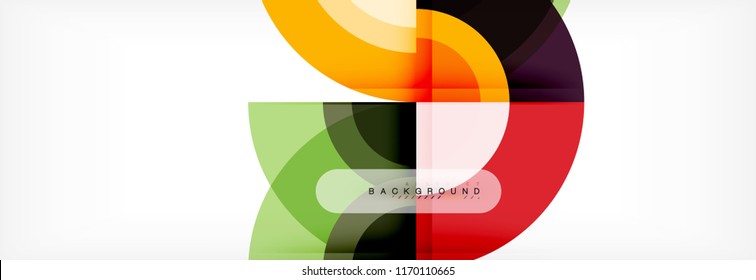 Vector circle abstract background, geometric design