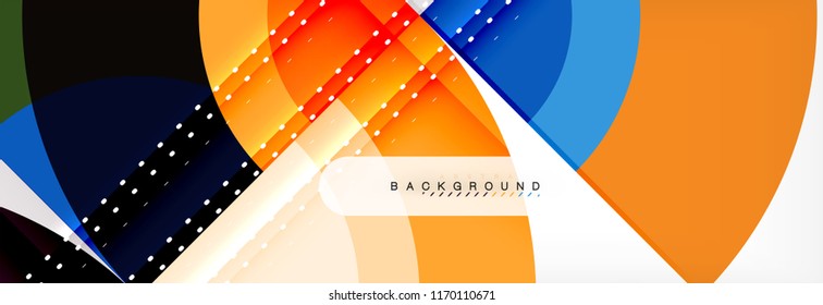 Vector circle abstract background, geometric design