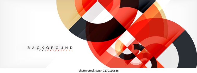 Vector circle abstract background, geometric design