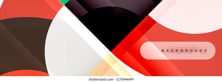 Vector circle abstract background, geometric design