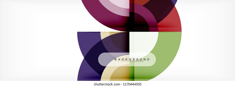 Vector circle abstract background, geometric design