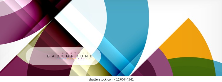 Vector circle abstract background, geometric design
