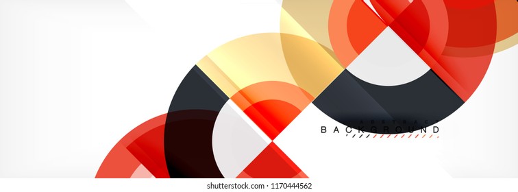 Vector circle abstract background, geometric design