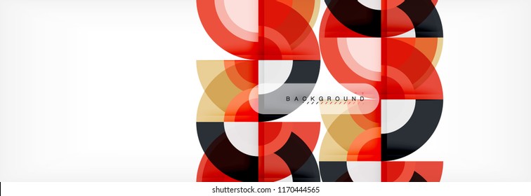 Vector circle abstract background, geometric design