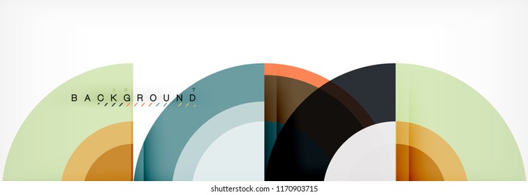 Vector circle abstract background, geometric design