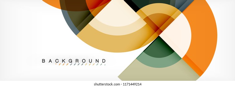 Vector circle abstract background, geometric design