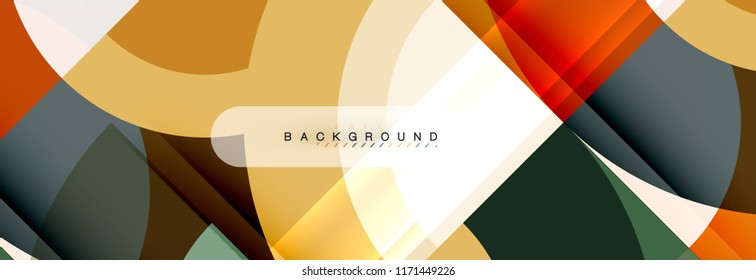 Vector circle abstract background, geometric design