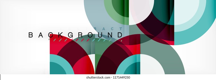 Vector circle abstract background, geometric design