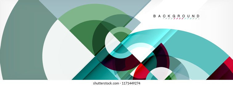 Vector circle abstract background, geometric design
