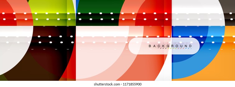 Vector circle abstract background, geometric design