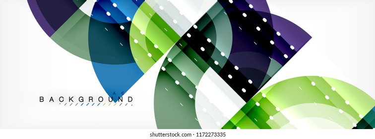 Vector circle abstract background, geometric design