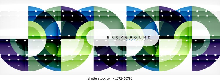 Vector circle abstract background, geometric design