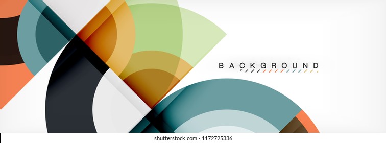 Vector circle abstract background, geometric design