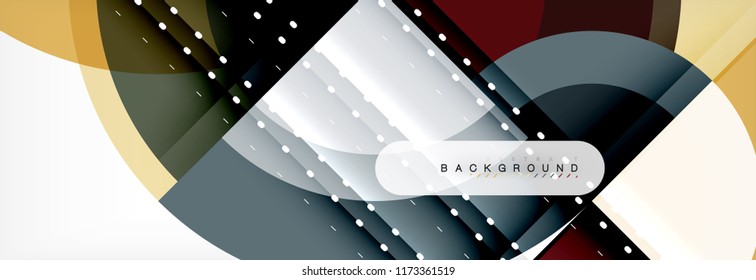 Vector circle abstract background, geometric design