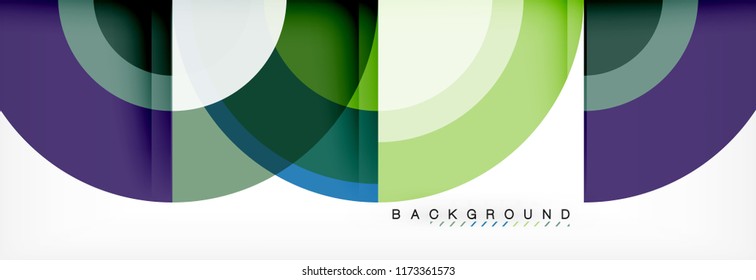 Vector circle abstract background, geometric design