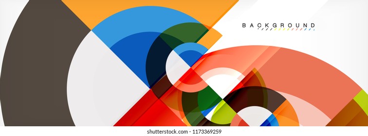 Vector circle abstract background, geometric design