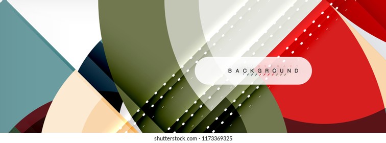 Vector circle abstract background, geometric design
