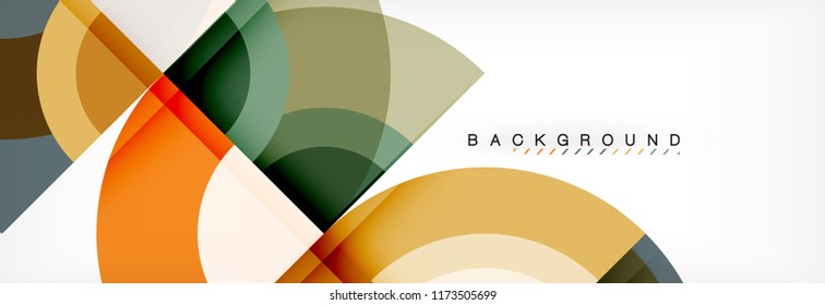 Vector circle abstract background, geometric design
