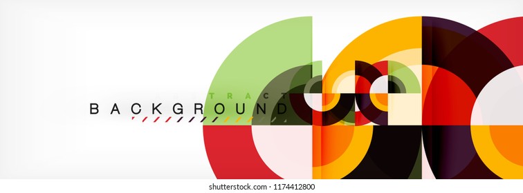 Vector circle abstract background, geometric design