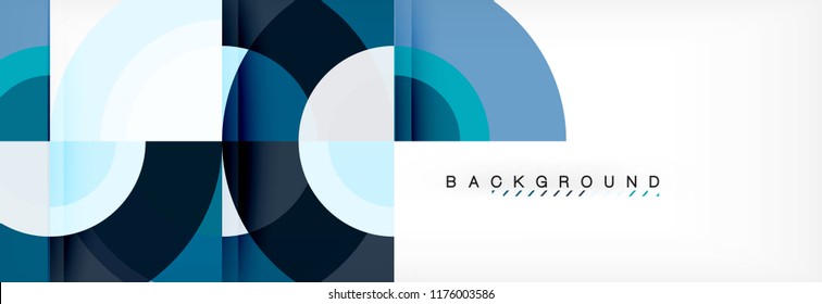 Vector circle abstract background, geometric design