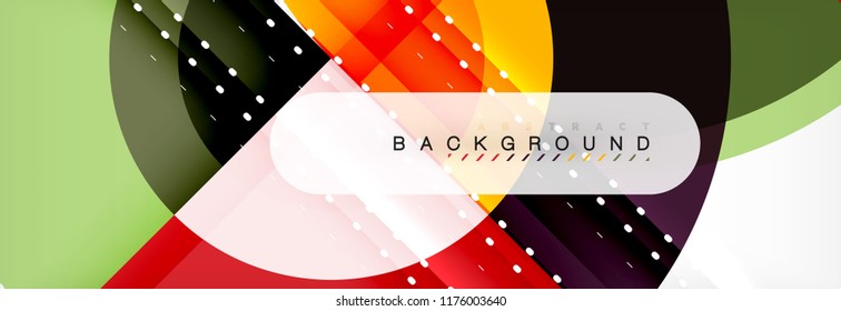 Vector circle abstract background, geometric design