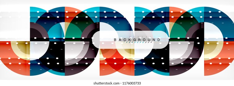Vector circle abstract background, geometric design