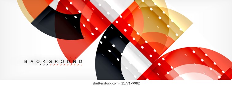 Vector circle abstract background, geometric design