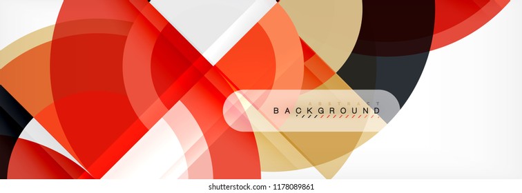 Vector circle abstract background, geometric design