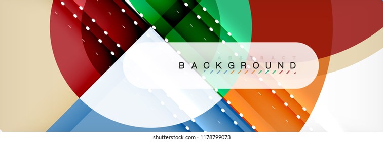 Vector circle abstract background, geometric design