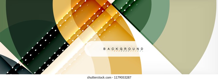 Vector circle abstract background, geometric design