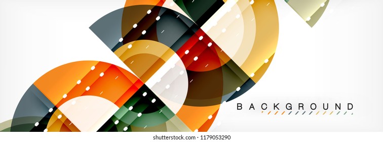 Vector circle abstract background, geometric design