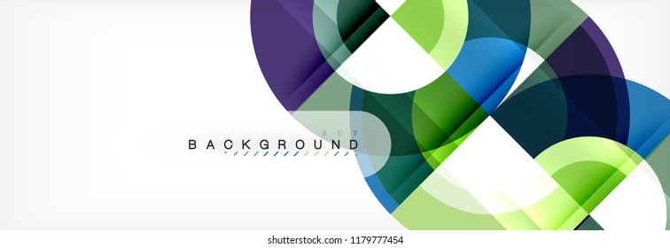 Vector circle abstract background, geometric design