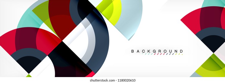 Vector circle abstract background, geometric design