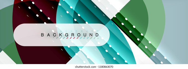 Vector circle abstract background, geometric design