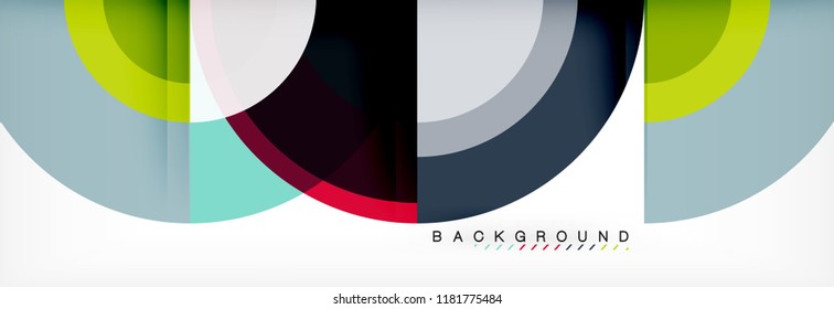 Vector circle abstract background, geometric design
