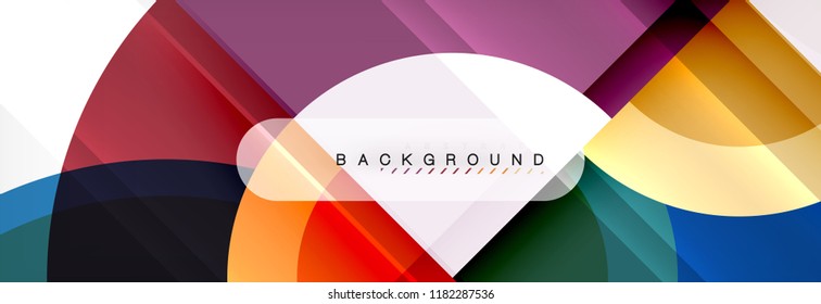 Vector circle abstract background, geometric design