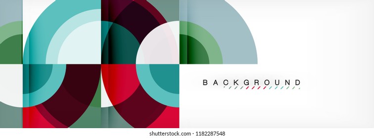 Vector circle abstract background, geometric design