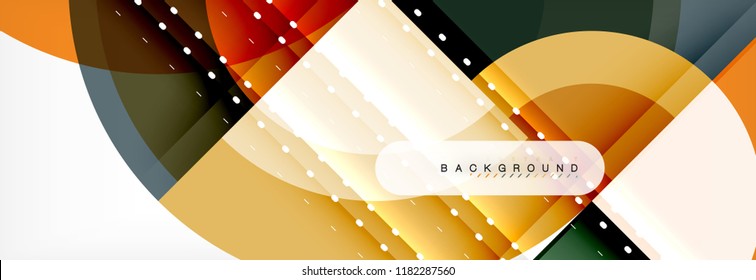 Vector circle abstract background, geometric design