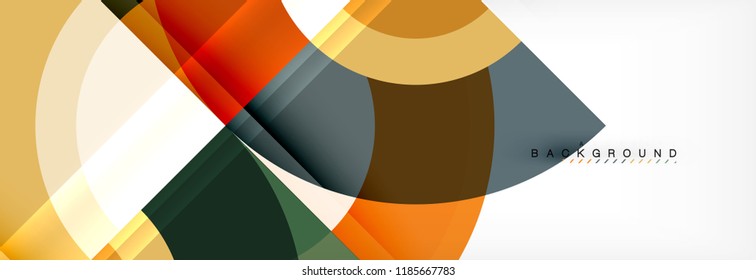 Vector circle abstract background, geometric design