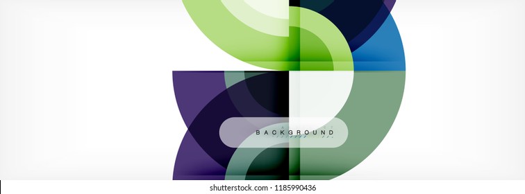 Vector circle abstract background, geometric design