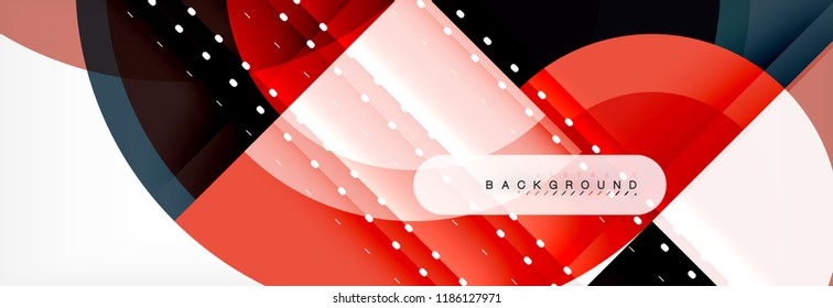 Vector circle abstract background, geometric design