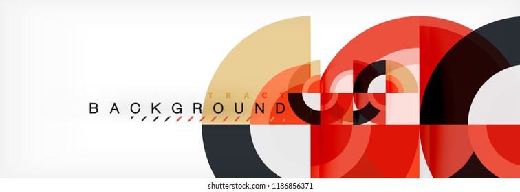 Vector circle abstract background, geometric design