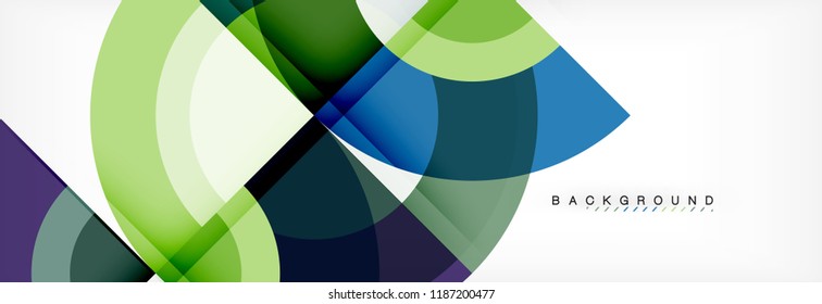 Vector circle abstract background, geometric design