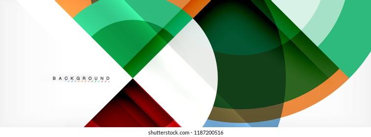 Vector circle abstract background, geometric design