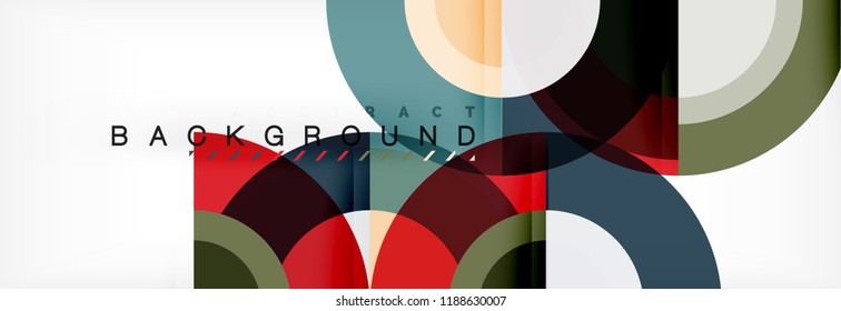 Vector circle abstract background, geometric design